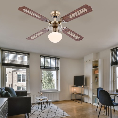 Ventilatore da Soffitto Lampada Telecomando LED Cambiamento di Colore Regolatore - Foto 9 di 12