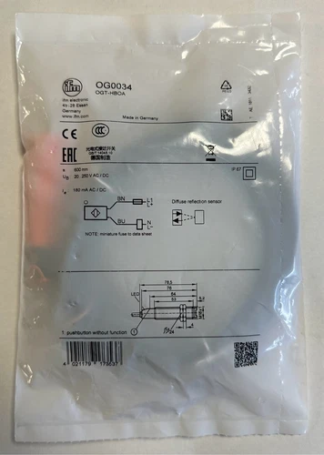 Sensore IFM OG0034 1 PZ nuovo spedizione gratuita - Foto 1 di 6