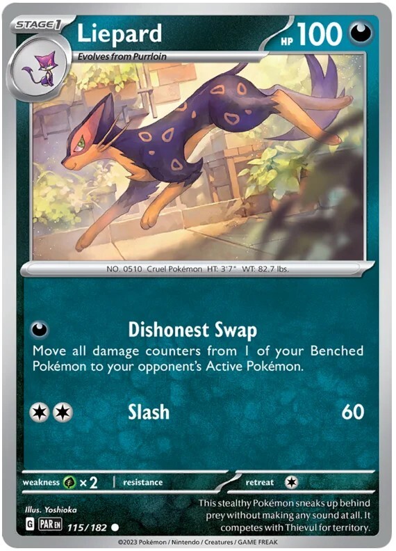 Liepard Pokemon TCG Card 115/182