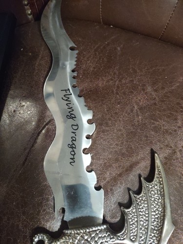 Flying Dragon Decorative Decor Dagger Stainless Steel Blade Sword Knife - Picture 13 of 24