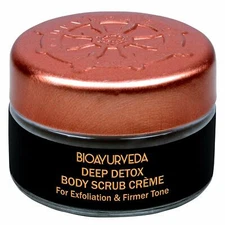 BIOAURVEDA Deep Detox Body Scrub Cream with Green Tea | Face and Body  20GM