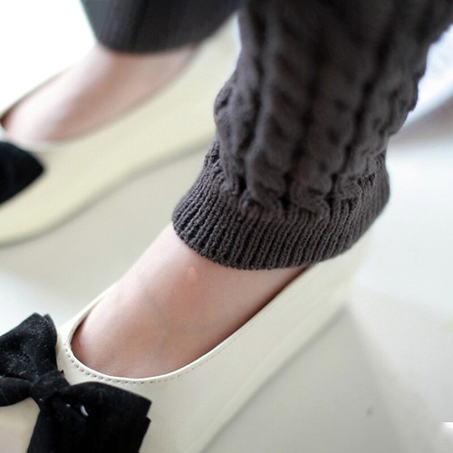 Women Ladies Winter Warm Leg Warmers Long Crochet Knit Socks Legging Decor - Picture 15 of 23