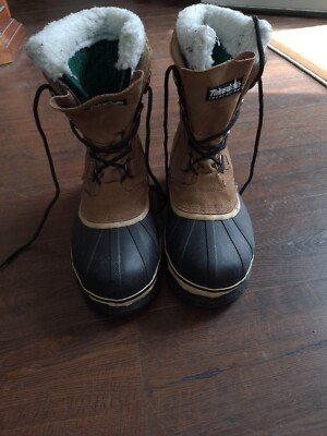 Ozark Trail Thinsulate Insulated Mens Sz 8 Brown Lace Winter Ankle Boots Used