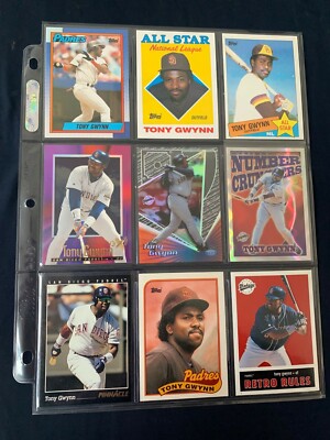 Tony Gwynn 1999 Topps Tek #37B P-21 & 1997 Number Crunchers,1997 EX2000 in 9 Lot