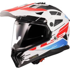 LS2 MX702 Pioneer II Namib weiss blau rot Adventure-Endurohelm  Gr. L