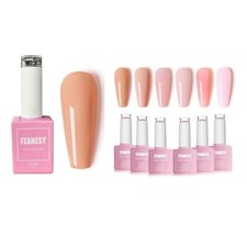 Gel Nail Polish Set Sheer Nude 6 x 7.5 ml Milky Gel Professional Various Shades