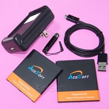 Long Life 2 x 4600mAh Battery Charger Cable For Samsung Galaxy J2 Shine SM-J260A