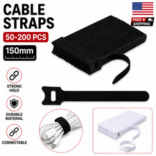 Cable Straps Hook Loop 50-100PCS Reusable Fastening Wire Cord Organizer Ties