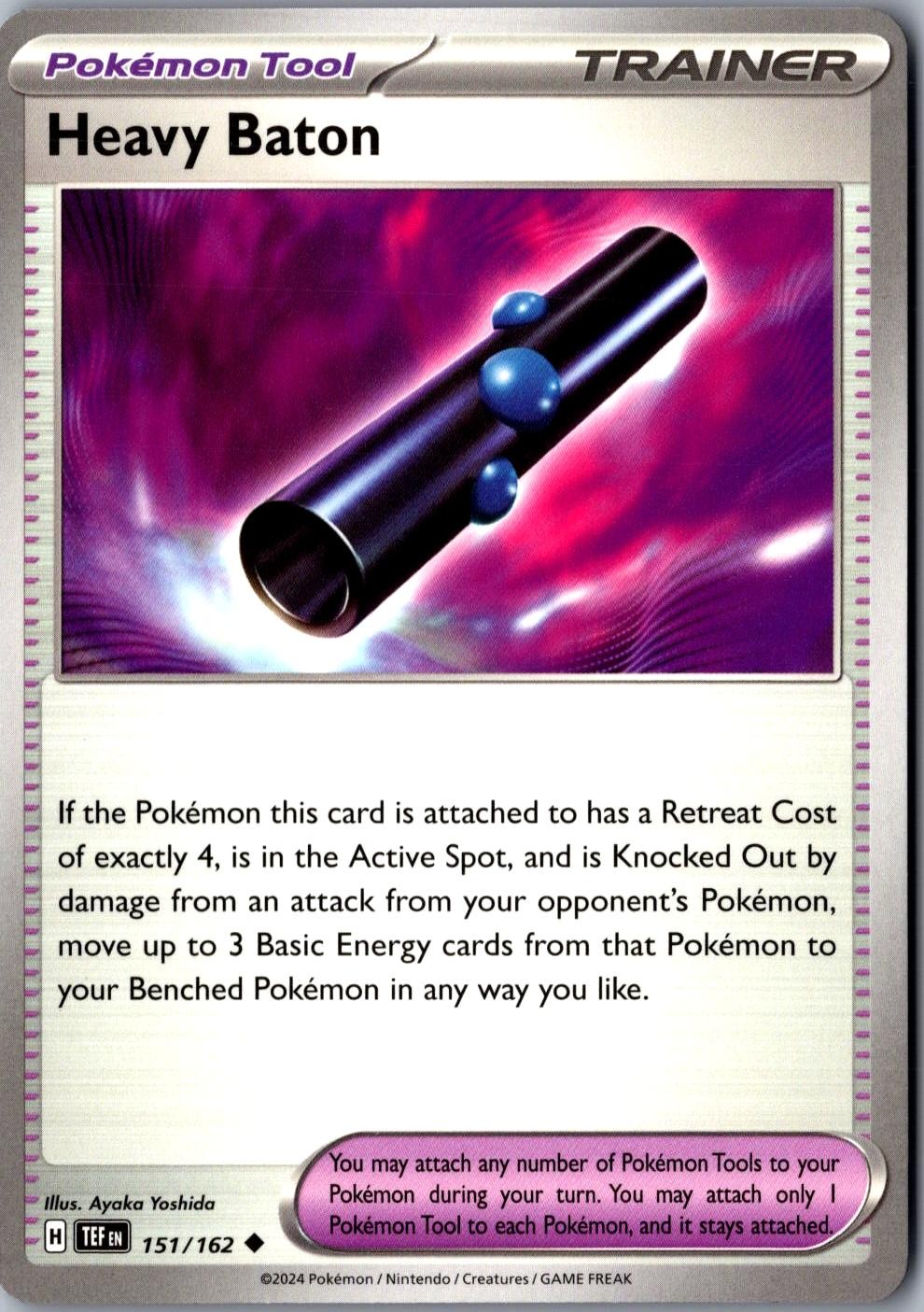 Heavy Baton 151/162 Uncommon Temporal Forces Lightly Played Pokemon Card