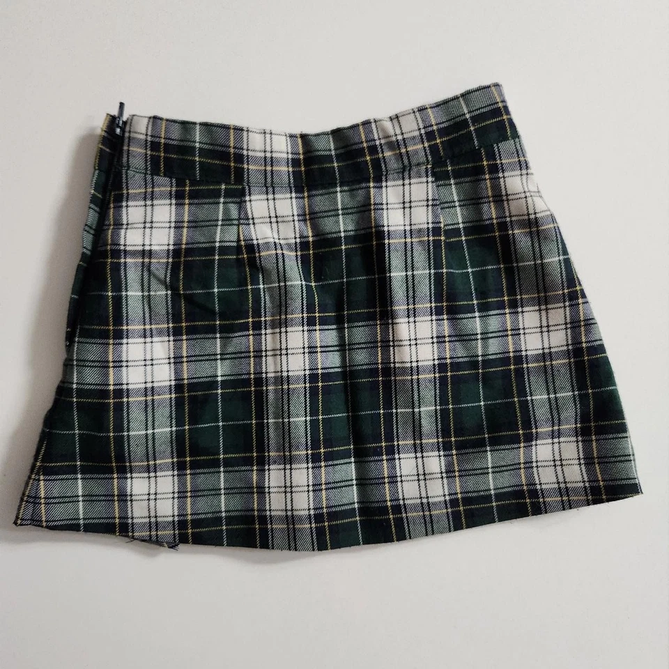 Janie and Jack 绿色/蓝色格子羊毛混纺裙 学步女孩 尺寸 2T — 第 3/4 张图片