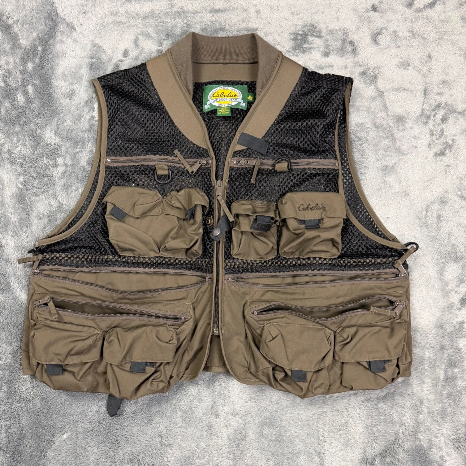 Cabelas Outdoor Gear Fishing Vest XL Brown Mesh Multi Pocket Utility Fly Fishing
Opens in a new wind
