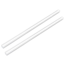 2 Pcs Clear Acrylic Square Rods, 9/16" x 9/16" x 16" PMMA Plastic Bar for DIY
