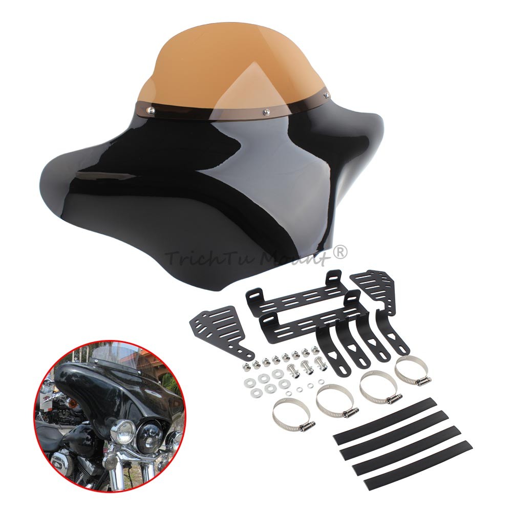 Motorcycle Front Batwing Outer Fairing Windshield Fit For Harley Touring Softail