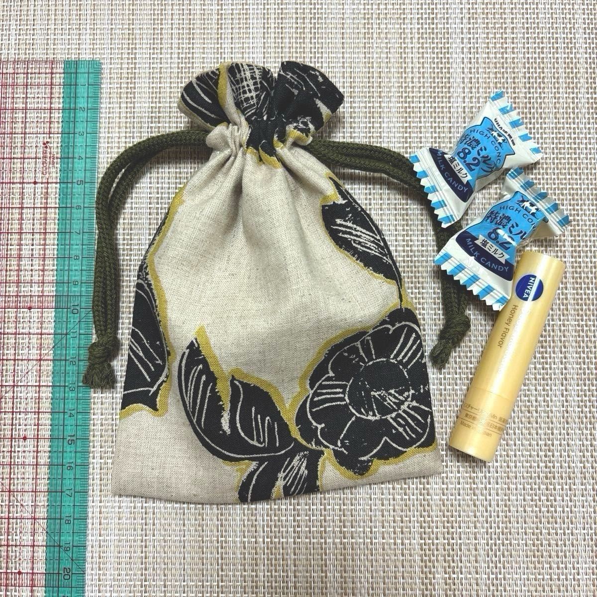 Drawstring bag with lining, , small drawstring ba… - image 2