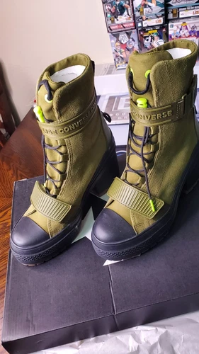 Stivali donna Converse nuovi taglia 6WN Chuck Taylor All Stars taglia 82 muschio scuro verde