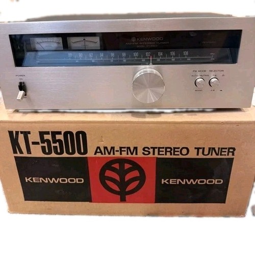 Kenwood AM-FM Tuner, Model KT-5500, Works, Original Box Mint One Owner