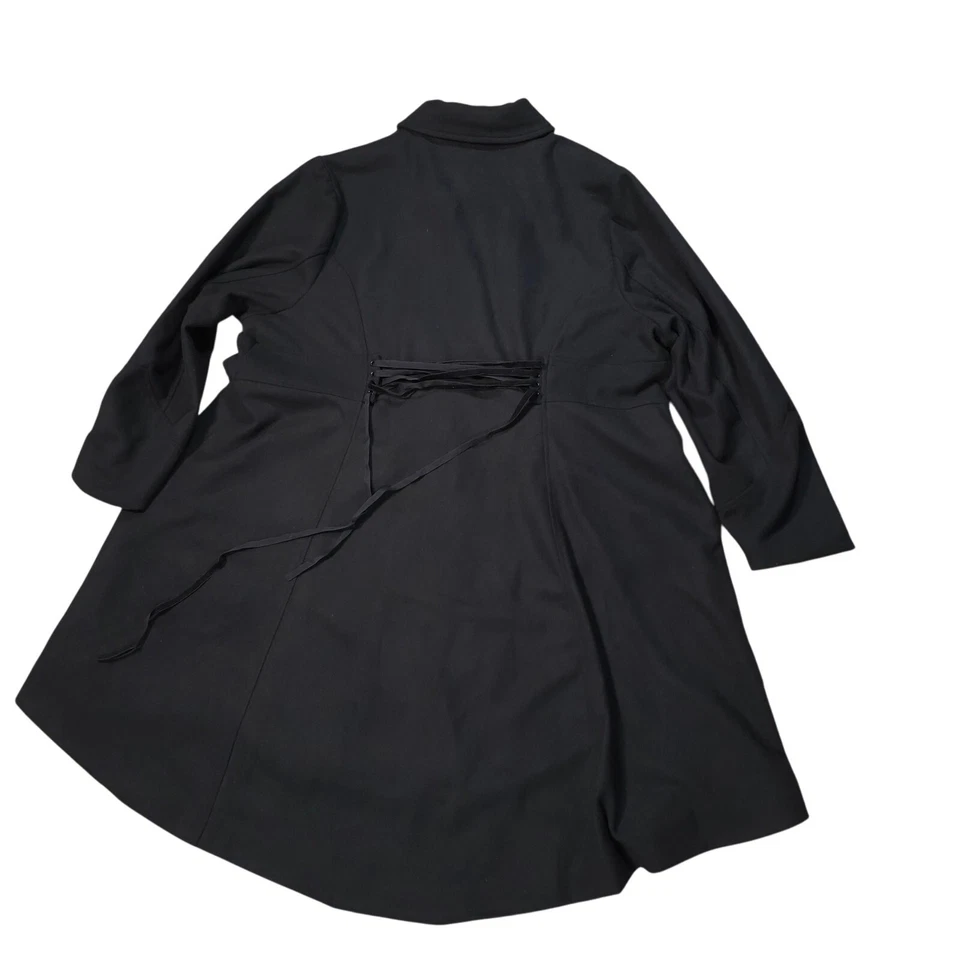 Abrigo tórrido Harry Potter Bellatrix con cordones lana poliéster para mujer talla 4X Goth Rock Foto 3 de 4