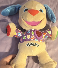 Fisher-Price Laugh Learn Plush Dog Electronic Learning Toy Medium Multicolor