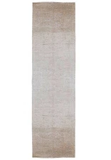 3x11 handmade Natural Wool Runner NEUTRAL PALE COLORS #B-77561