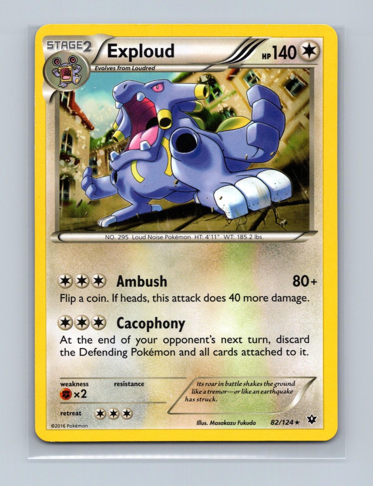 Exploud 82/124 Rare Fates Collide Pokemon Lightly Played