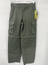 Boy Scouts of America Convertible Canvas Cargo Pants Shorts Youth SZ 10 zip-off