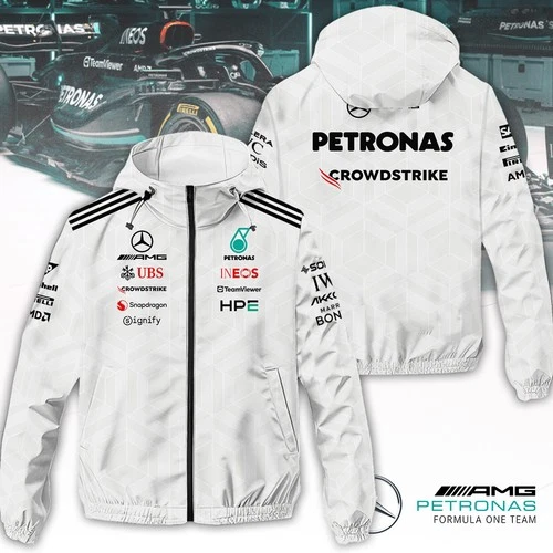 Mercedes AMG Petronas F1 Team 2026 3D Windbreaker Jacket All Sizes - product listing photo