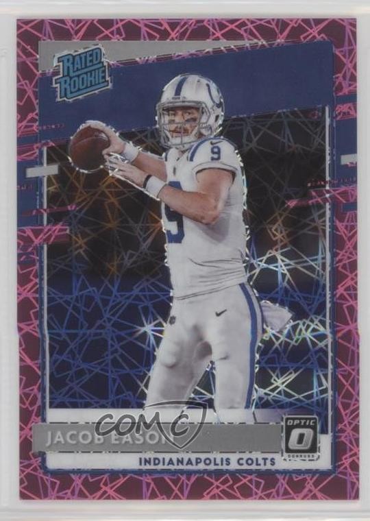 2020 Donruss Optic Rated Rookies Pink Velocity Prizm 8/79 Jacob Eason #162 1g5f
