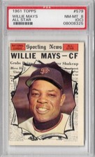 1961 Topps Set-Break #579 Willie Mays All Star PSA 8 NM-MT (OC)