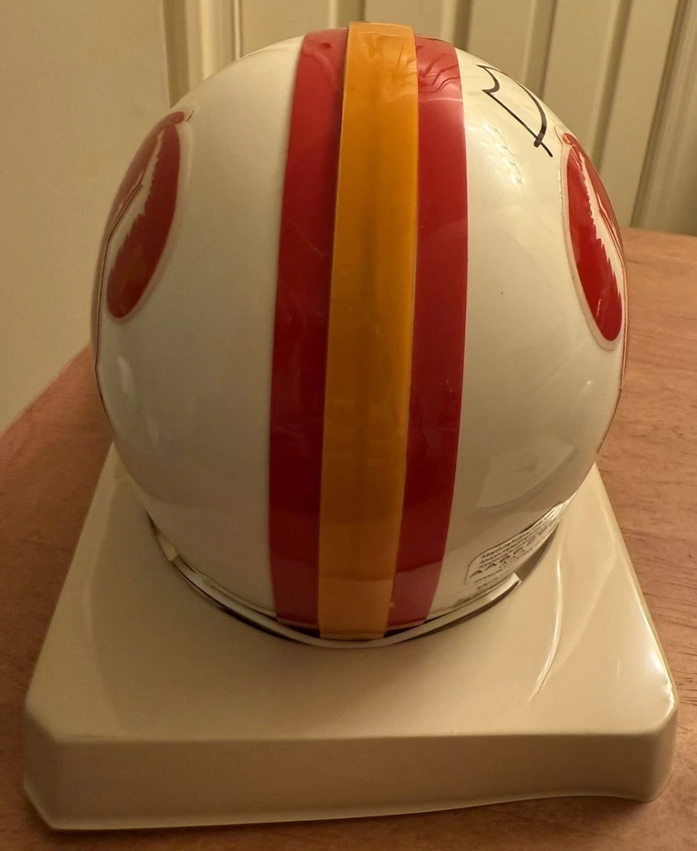 Raro Mini Casco Retro Firmado por Gerald McCoy Tampa Bay Buccaneers Riddell AAA Foto 4 de 4