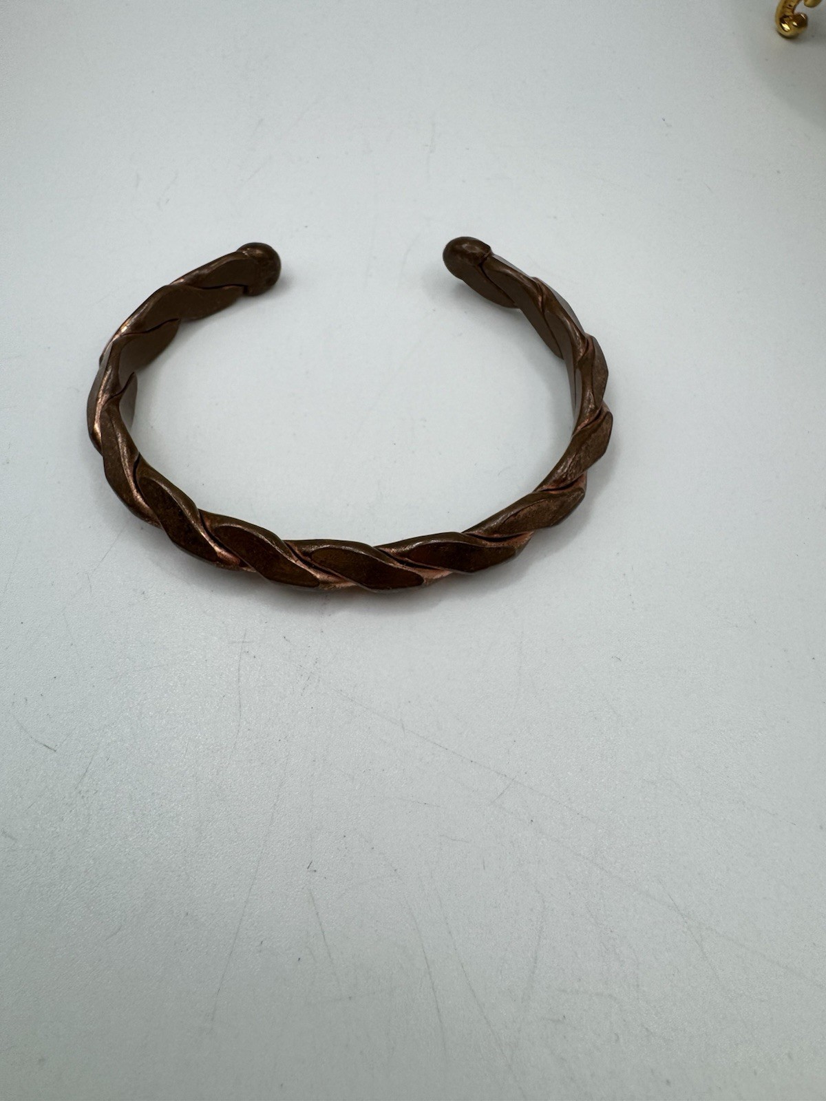 Solid Copper Braided Bracelets Unisex Adjustable - image 6