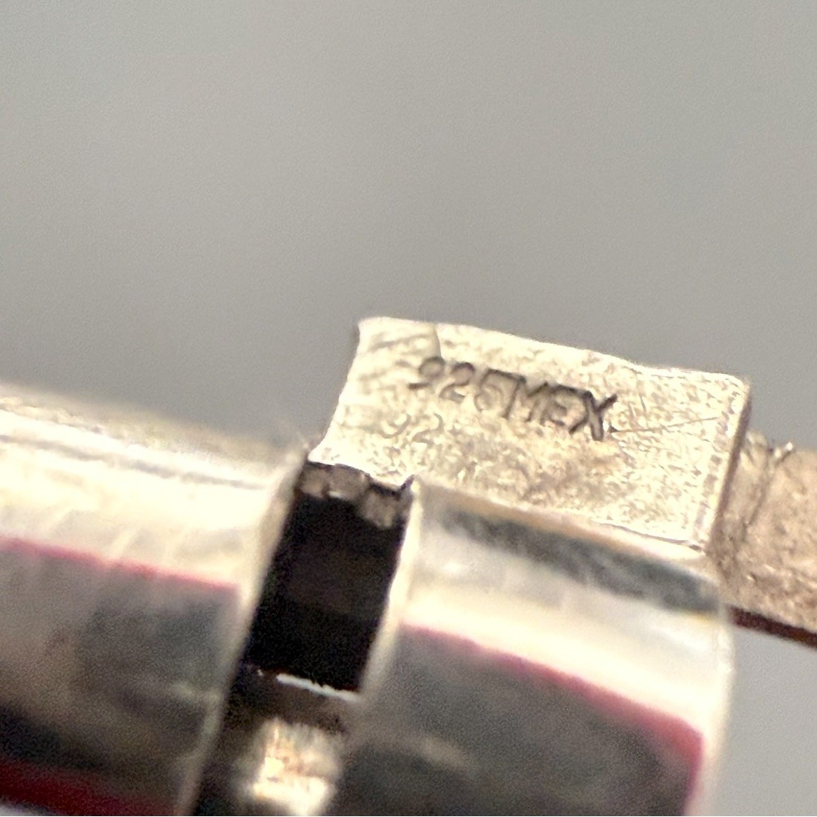 925 Sterling Silver Mexico Rectangular Bangle Bra… - image 5