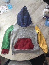 Polo Ralph Lauren Kids Multi Color Block Cotton Blend Hoodie Size S 5