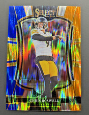2025 PANINI SELECT #151 CHRIS BOSWELL BLUE AND ORANGE SHOCK PRIZM /35 STEELERS