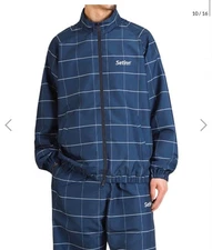 BEAMS SETINN Nylon Jacket & Pants Set S Activewear Blue Polyester Near Mint