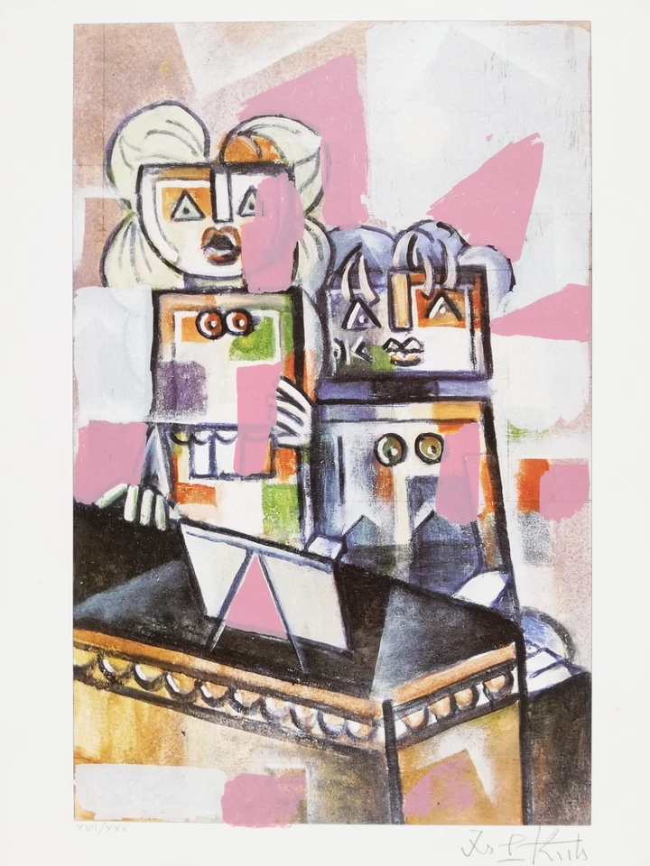 IBRAHIM KODRA: Rara Serigrafia cm. 45x32 Firmata, Numerata, Timbro. STUPENDA!!! - Immagine 3 di 4