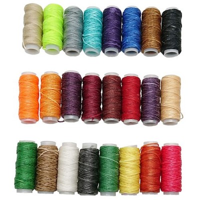 24 Colors Waxed Thread, Leather Sewing,Hand Stitching Thread for Assorted
