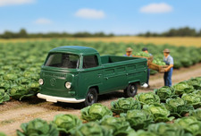 Wiking VW T2 Pritsche patinagrün 1969-76 Pritsche mit Einlage Top-Zustand