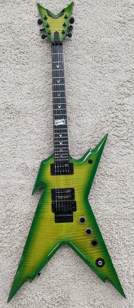 Электрогитара Dean USA Razorback Flametop Dime Slime с чехлом - US211530