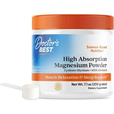 Doctor's Best Magnesium Glycinate Lysinate Powder- 200 Grams