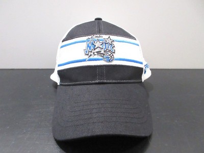 Orlando Magic Hat Cap Snap Back Black White NBA Basketball Logo Trucker Mens