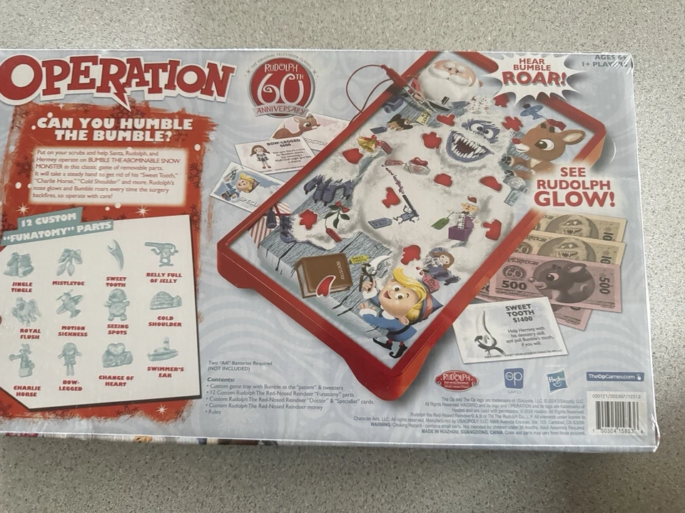 New Operation Rudolph the Red Nosed Reindeer 60th Anniversary Board Game Holiday - Image 3 of 4