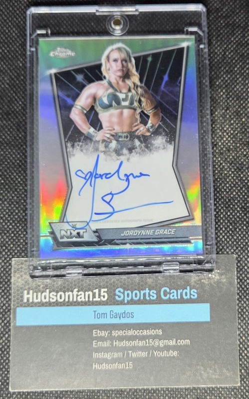 Jordynne Grace 2026 Topps Chrome WWE #NXT-JOR NXT Autographs Refractor Auto 2