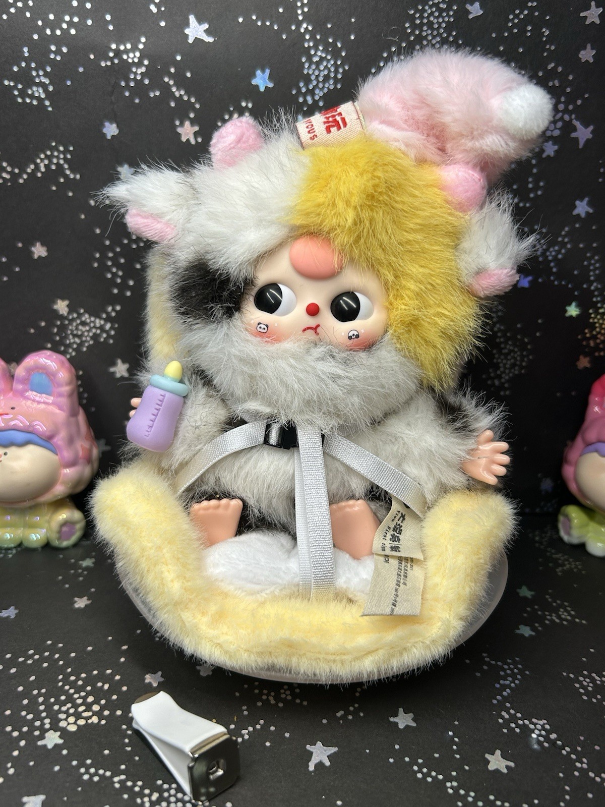 Peluche Mucca in Seggiolino Auto Baby Three