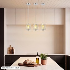 3 Packs Modern Pendant Light Hanging Ceiling Light Fixture Kitchen Island Lamp