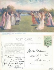 Warwick Pageant The Water Colour Post Card Co 1908 postmark Historical Figures