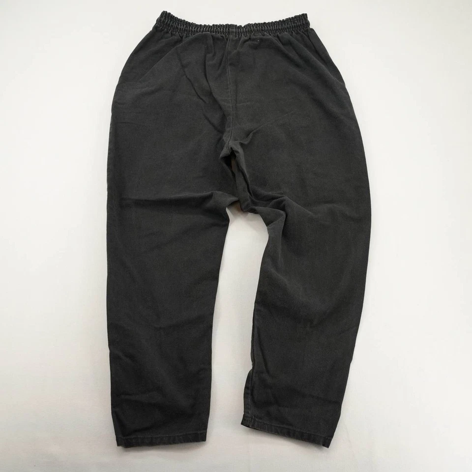 Vintage Black Petite Cotton Pants Size 16 - Image 2 of 4