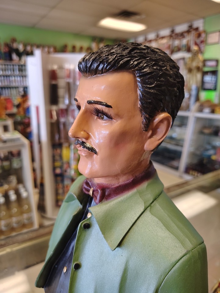 Jesus Malverde Bust Figurine Color Green Size 12.5" Handmade / Estatua ...