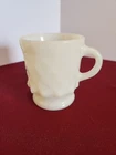 Vintage Fire King Kimberly Diamond Coffee Cup/Mug 8 oz White Milk Glass