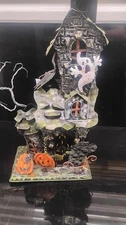 Tealight Candle Holder Metal Tin Halloween Haunted House Ghost Pumpkin Design