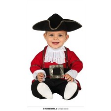CARNEVALE HALLOWEEN VESTITO PIRATA CAPITAN UNCINO NEONATO PRIMA INFANZIA